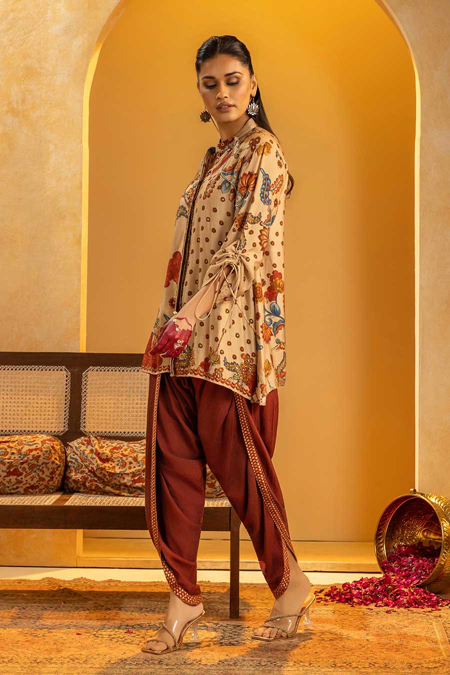 Rangtara Embellished Dhoti Set