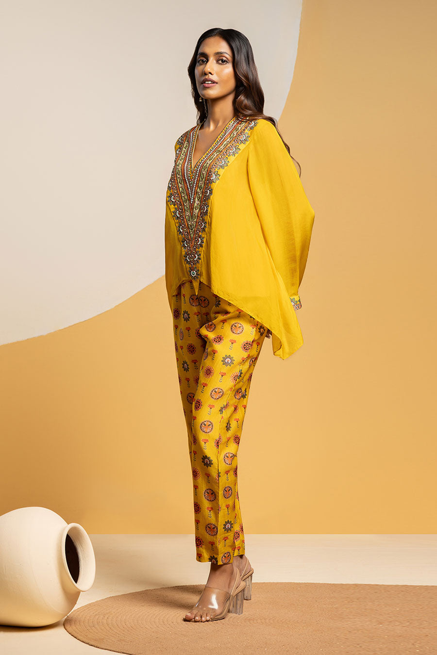 Taarani Yellow Embellished Co-Ord Set