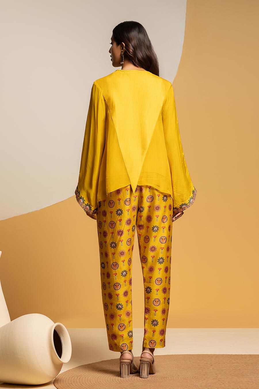 Taarani Yellow Embellished Co-Ord Set