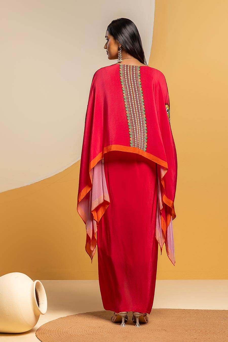 Taarani Pink Embellished Top & Skirt Set