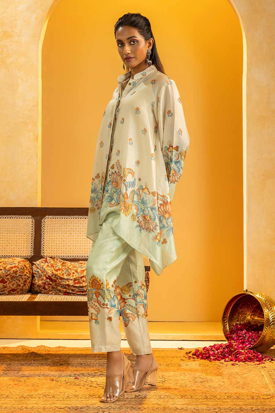 Rangtara White Embellished Co-Ord Set