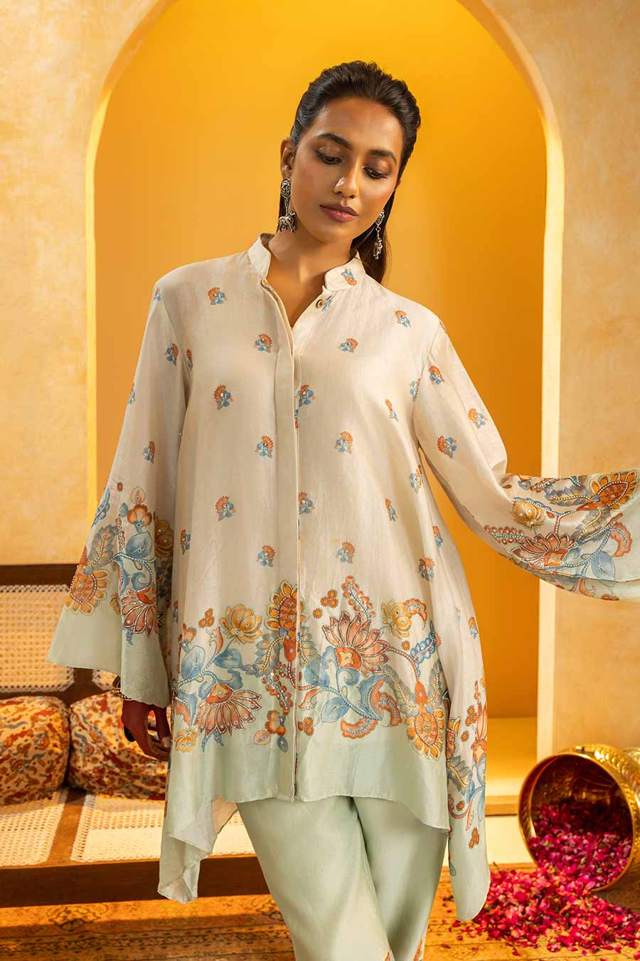 Rangtara White Embellished Co-Ord Set