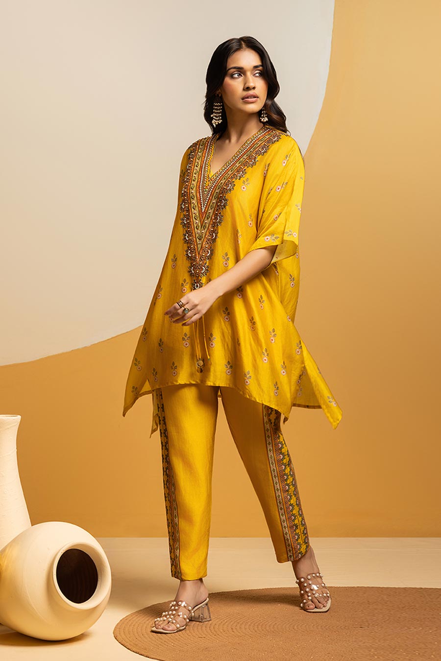 Taarani Yellow Embellished Co-Ord Set