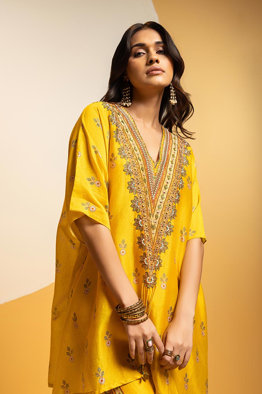 Taarani Yellow Embellished Co-Ord Set
