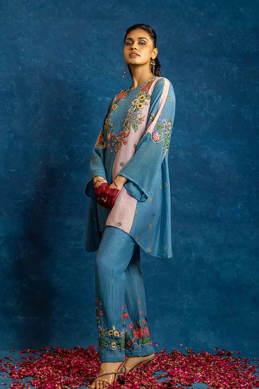 Baghira Blue Appliqued Co-Ord Set