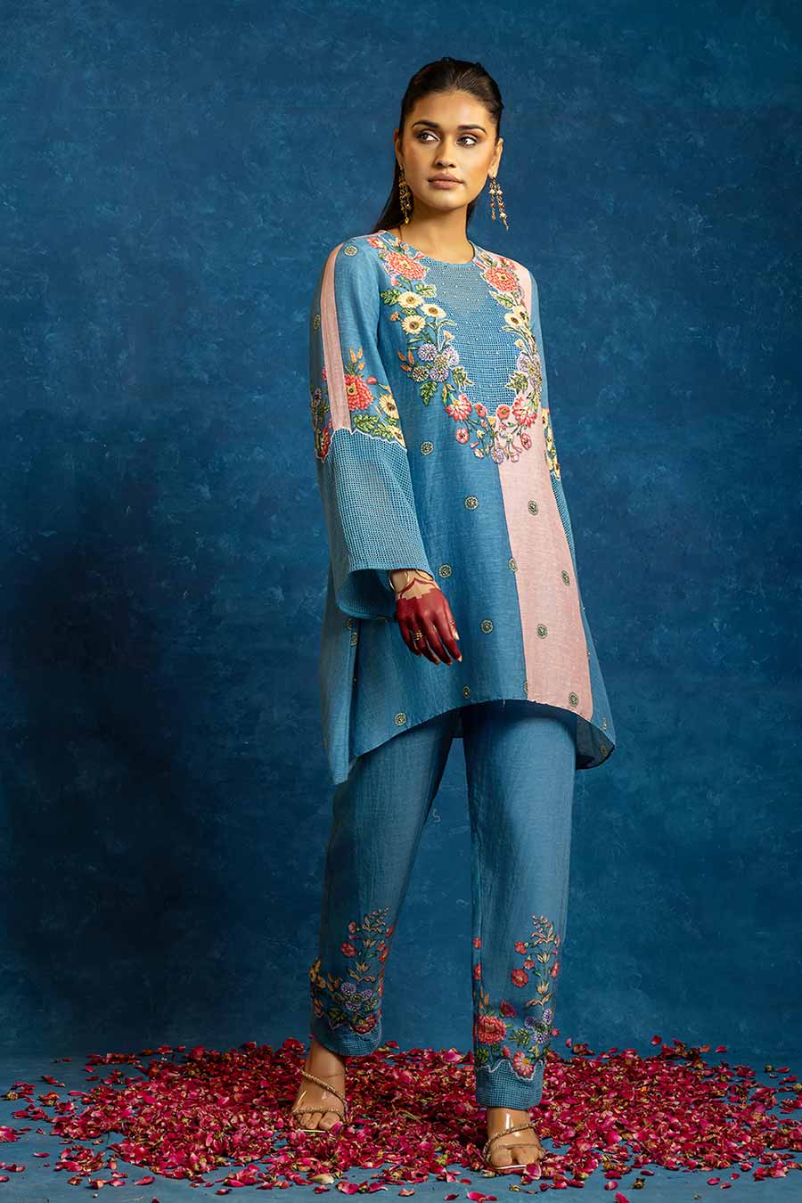Baghira Blue Appliqued Co-Ord Set