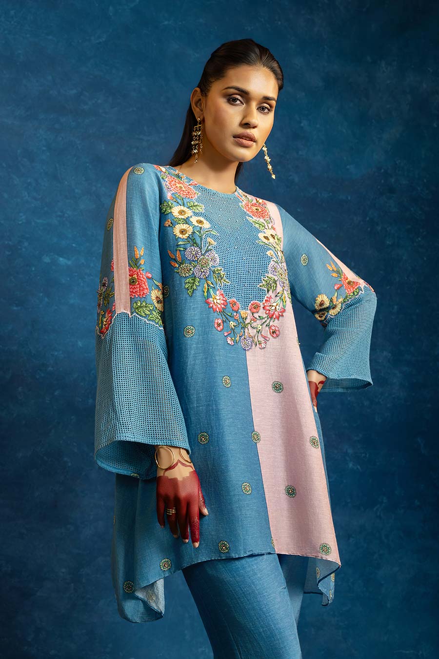 Baghira Blue Appliqued Co-Ord Set