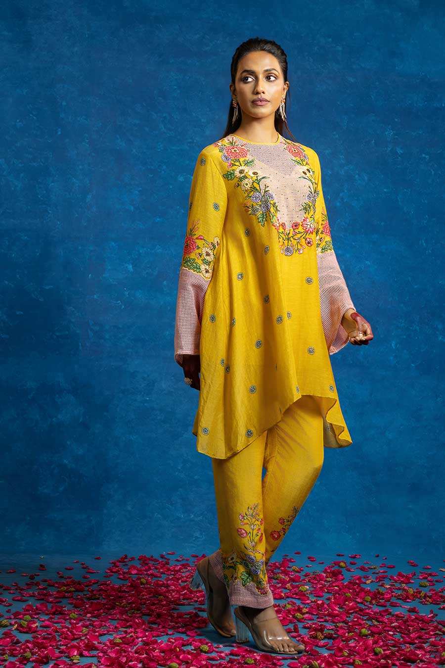 Baghira Yellow Appliqued Co-Ord Set