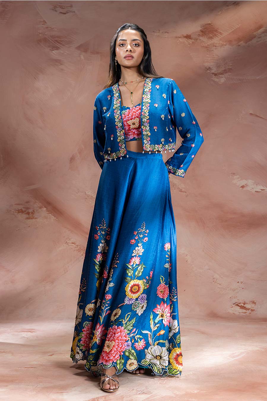 Blue Baghira Embroidered Lehenga Set