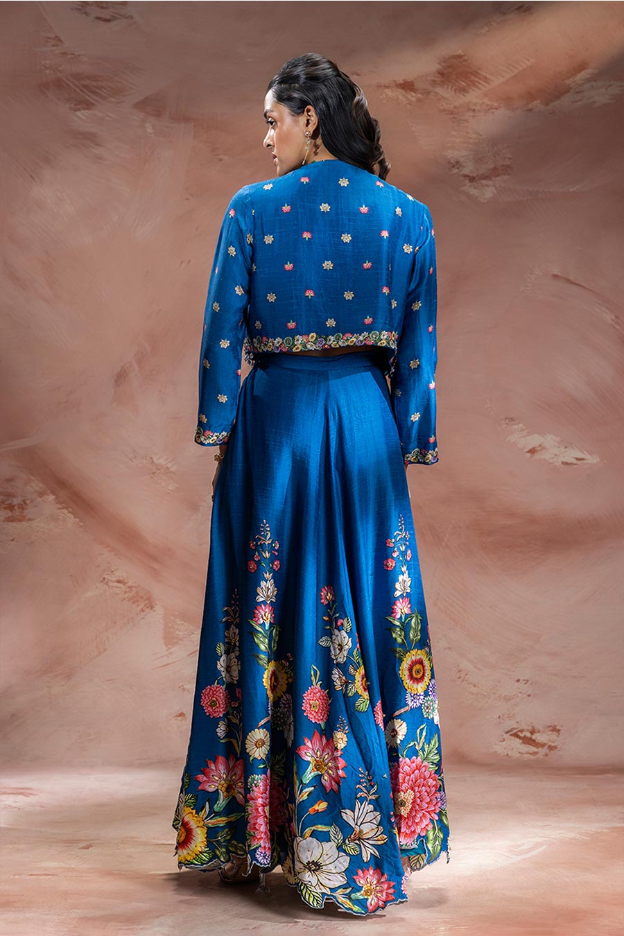 Blue Baghira Embroidered Lehenga Set