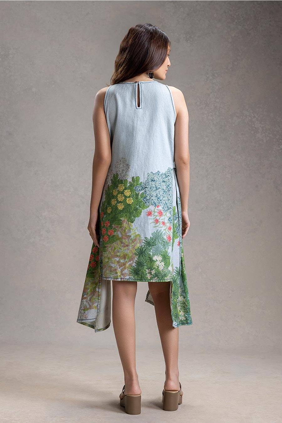 Blume Printed Panelled Tie-Up Dress