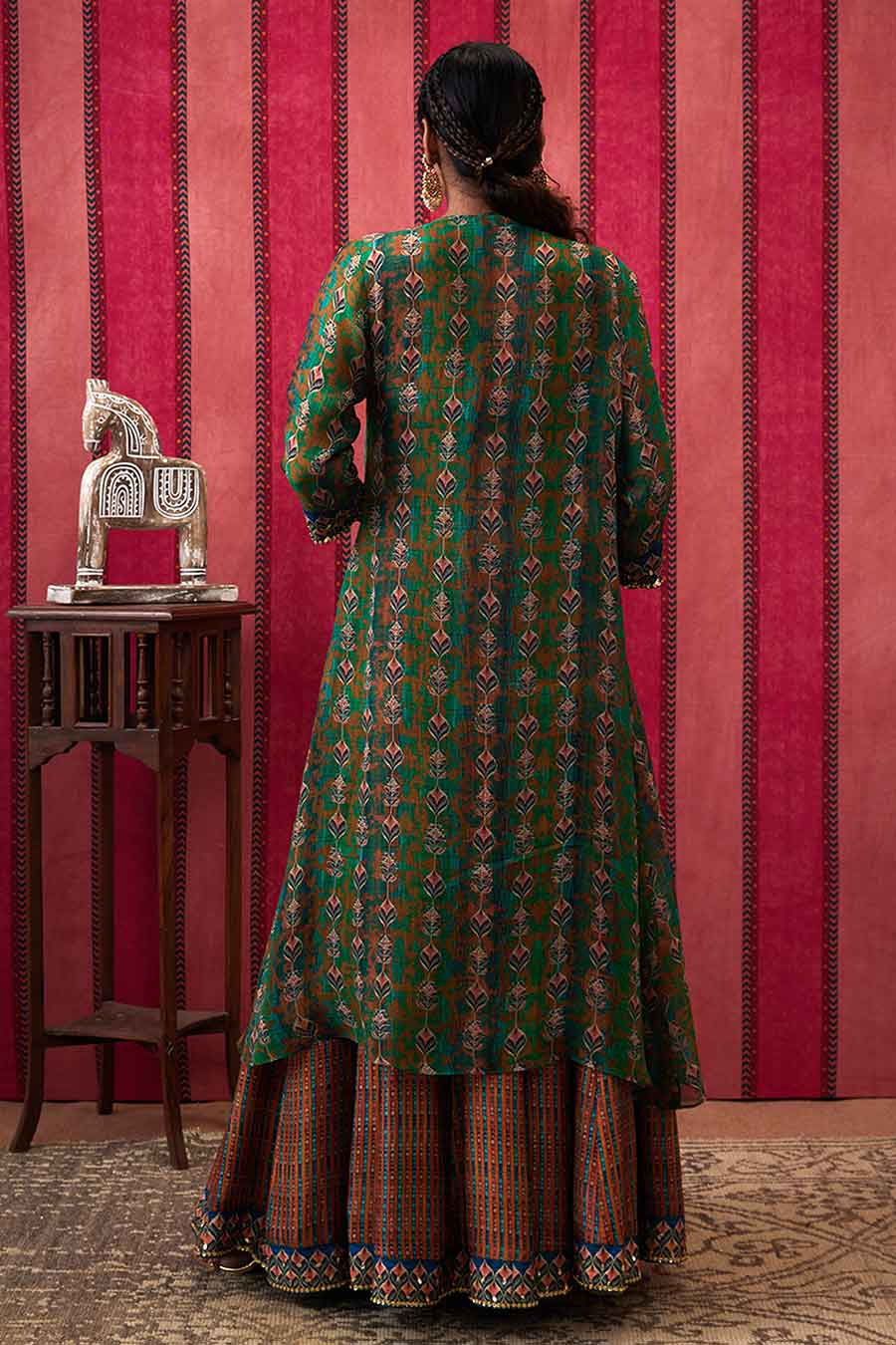 Multicolour Adah Lehenga Set with Embroidered Jacket