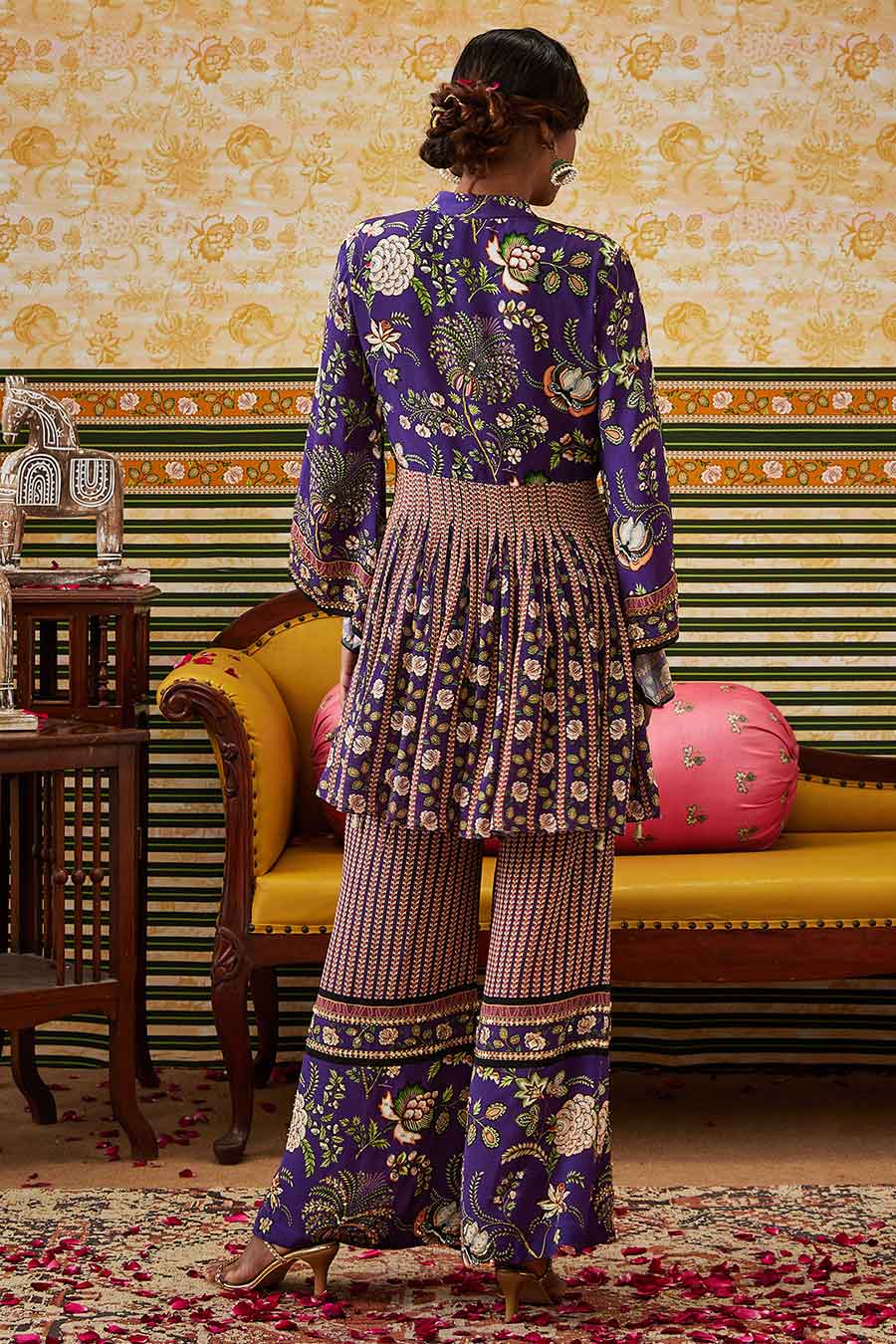 Purple Mehr Embroidered Kurta Set