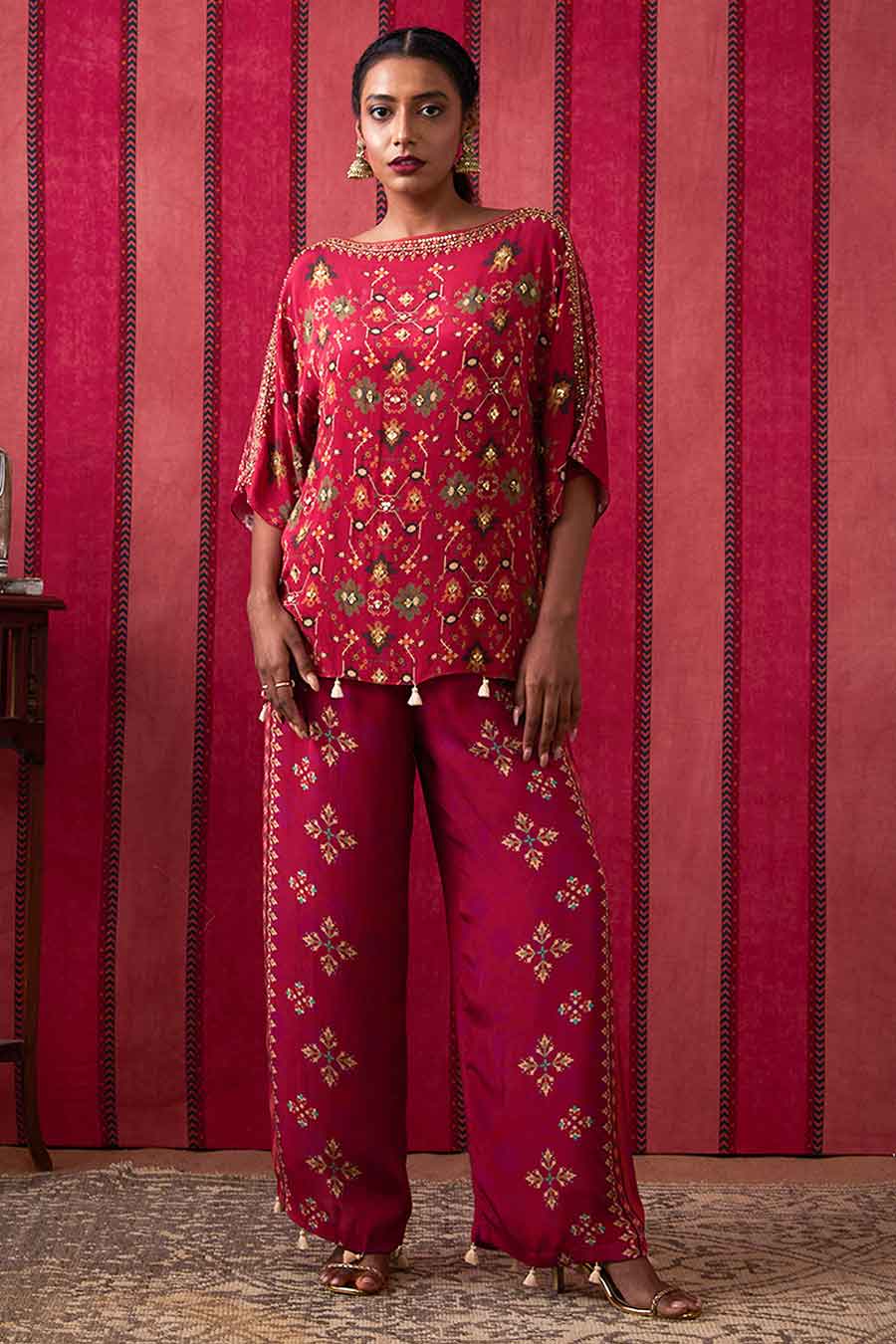 Pink Zahra Embroidered Co-Ord Set