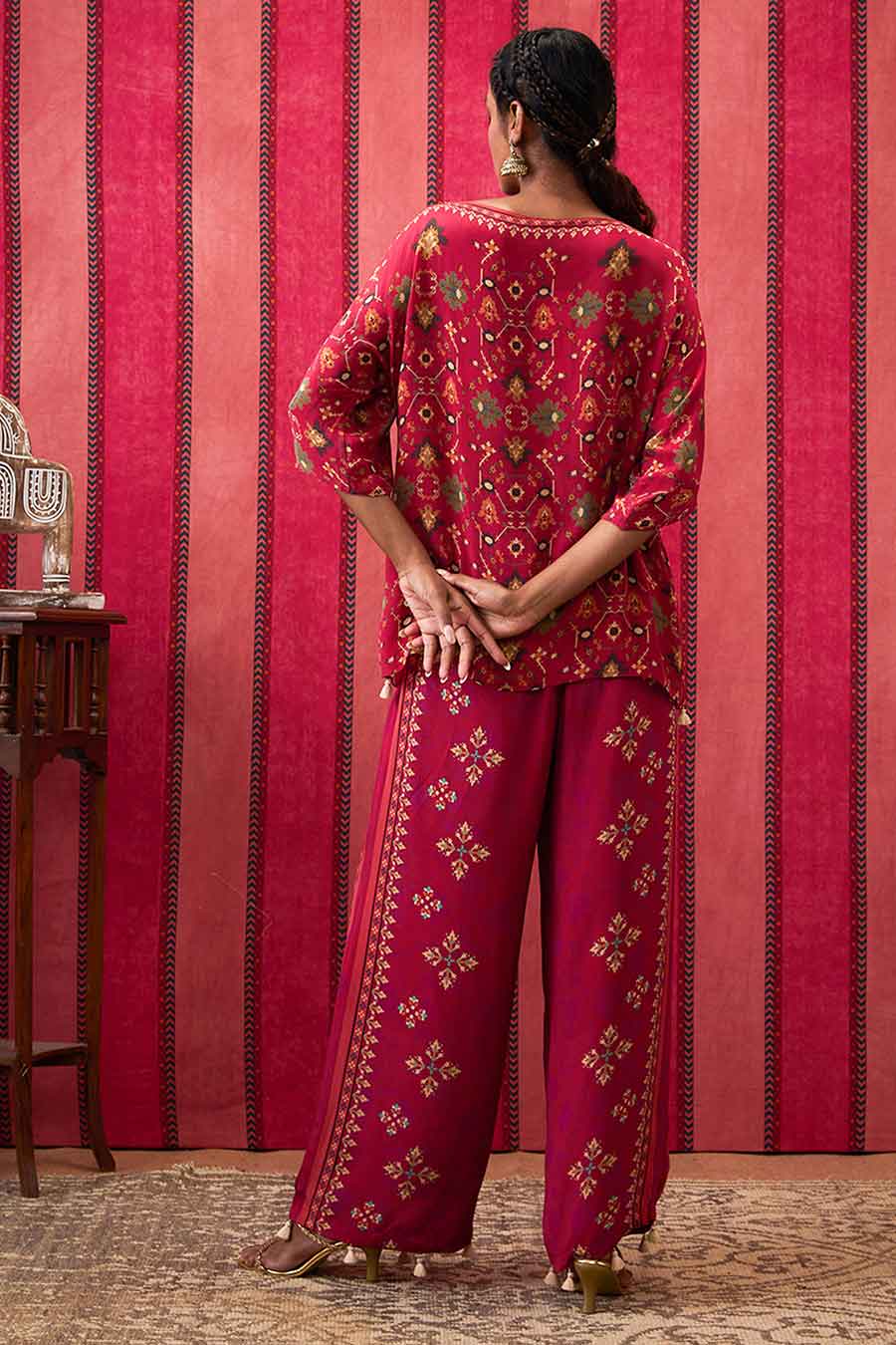 Pink Zahra Embroidered Co-Ord Set