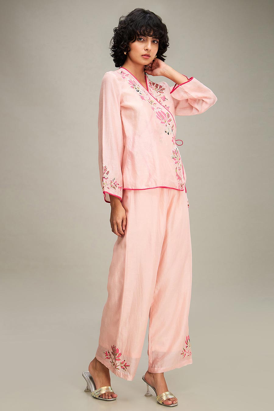 Pink Mehr Patchwork Top & Pant Co-Ord Set