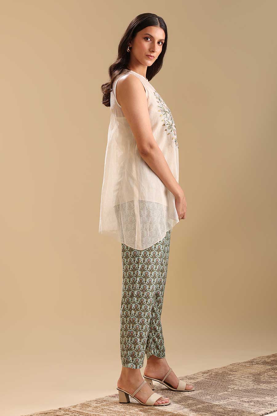 Off-White Eraya Applique Top & Pant Co-Ord Set
