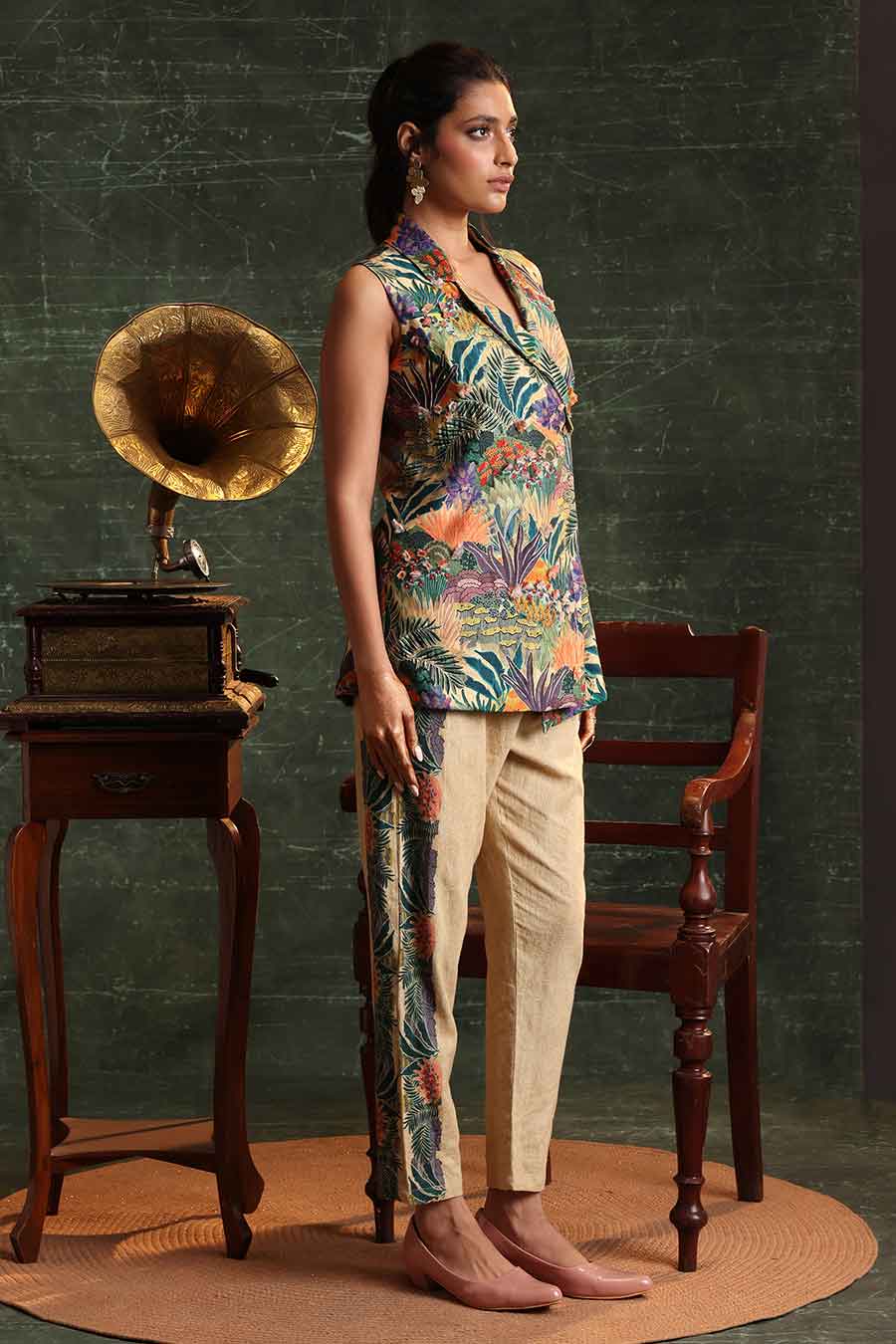 Multicolour Kaira Embellished Blazer & Pant Set