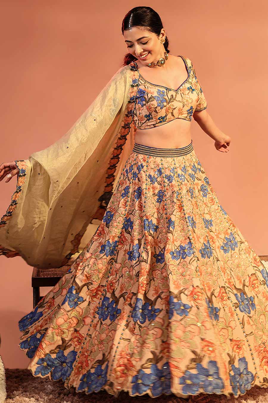 Pink Sadira Embroidered Lehenga Set