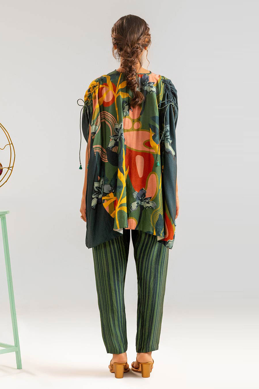 Green Flora Printed Top & Pant Co-Ord Set