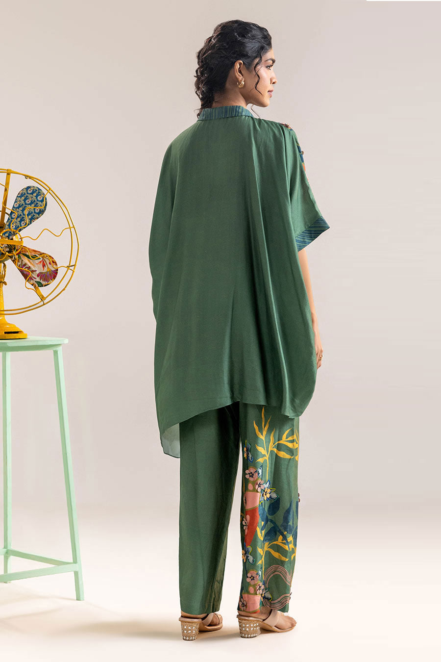 Green Flora Printed Tunic & Pant Co-Ord Set