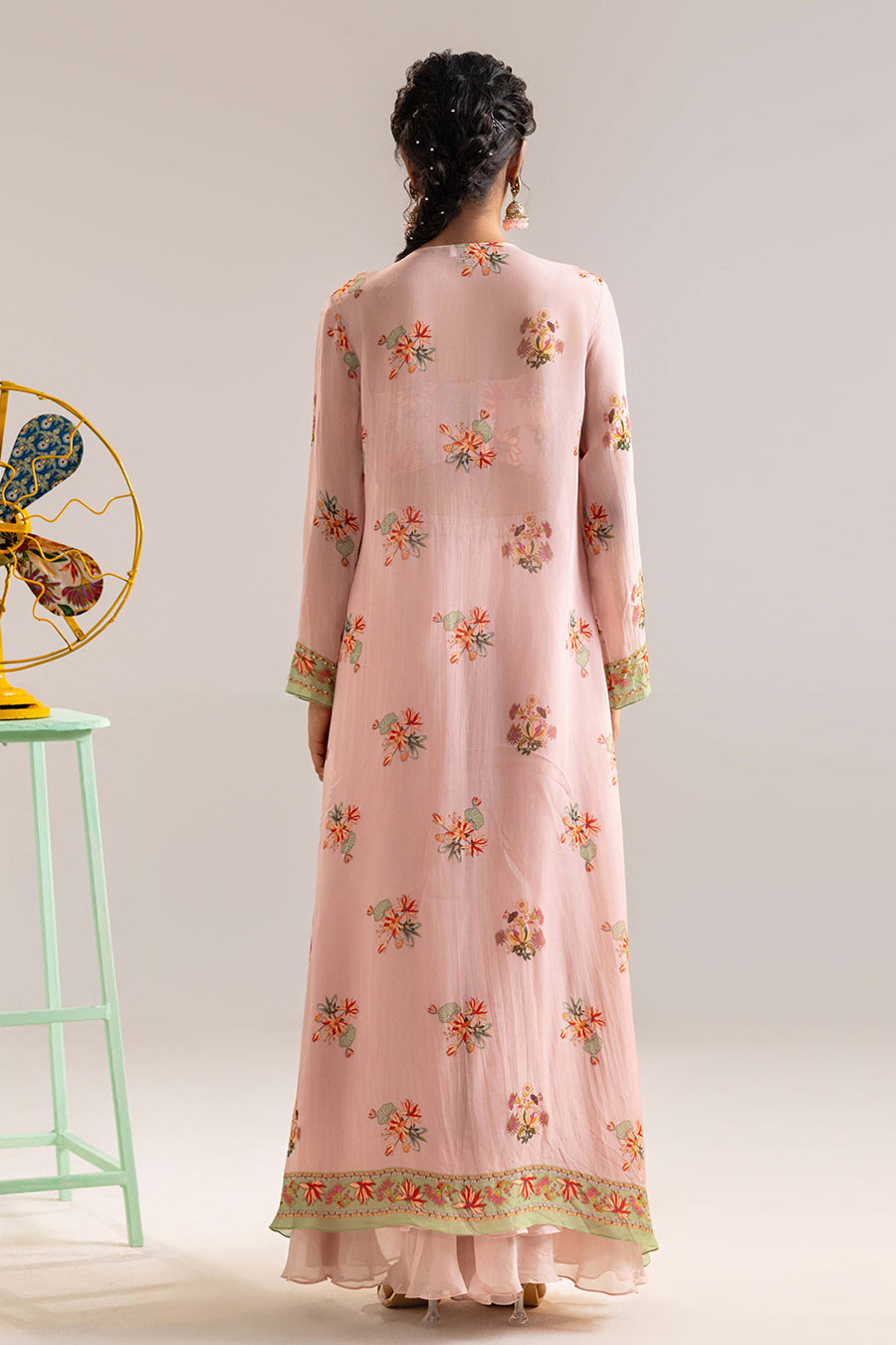 Pink Aarani Embellished Co-Ord Set With Jacket