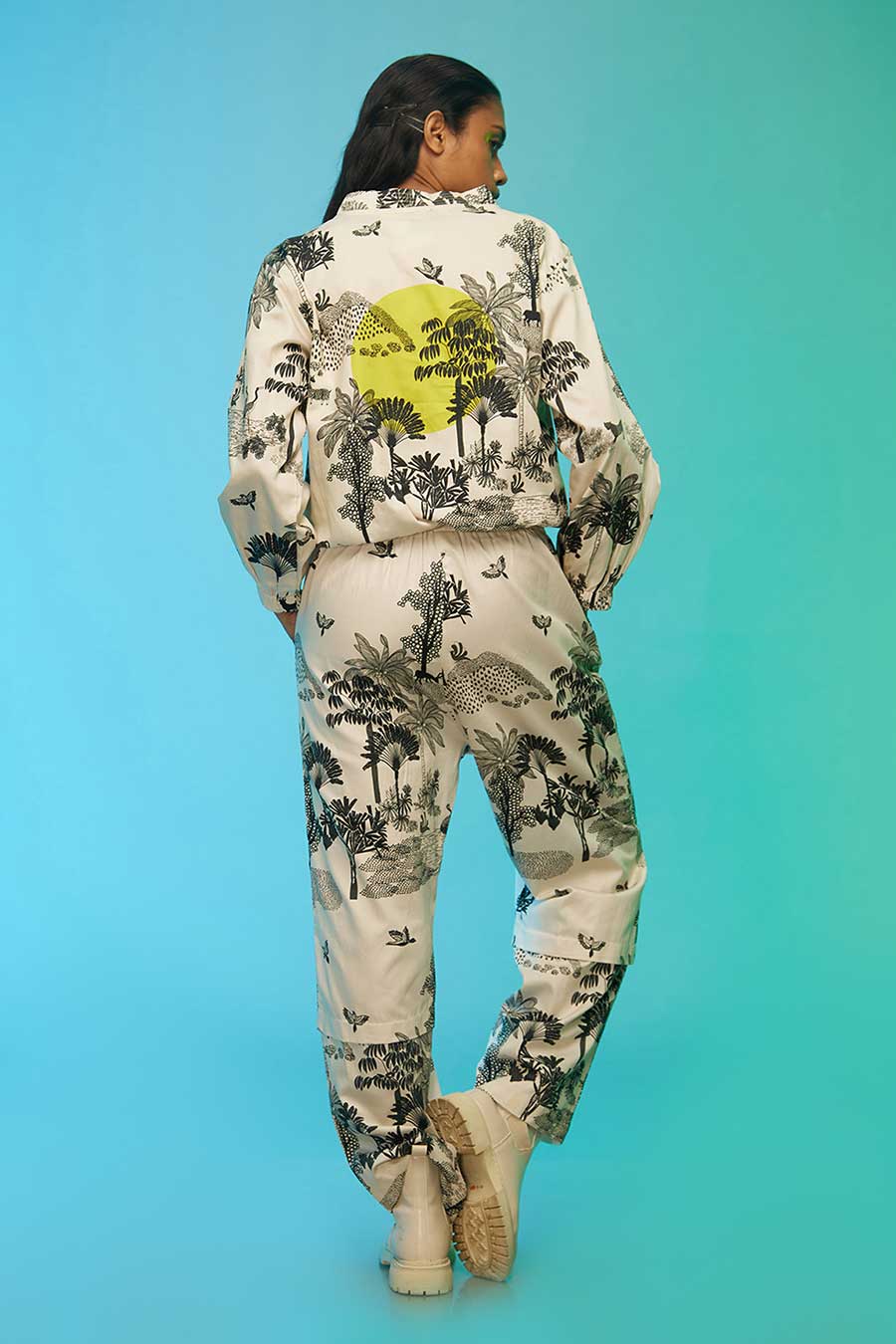 Off-White Tropical Print Co-Ord Set