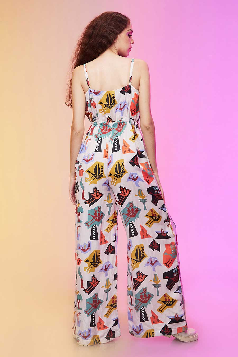 Multicolour Abstract Print Jumpsuit