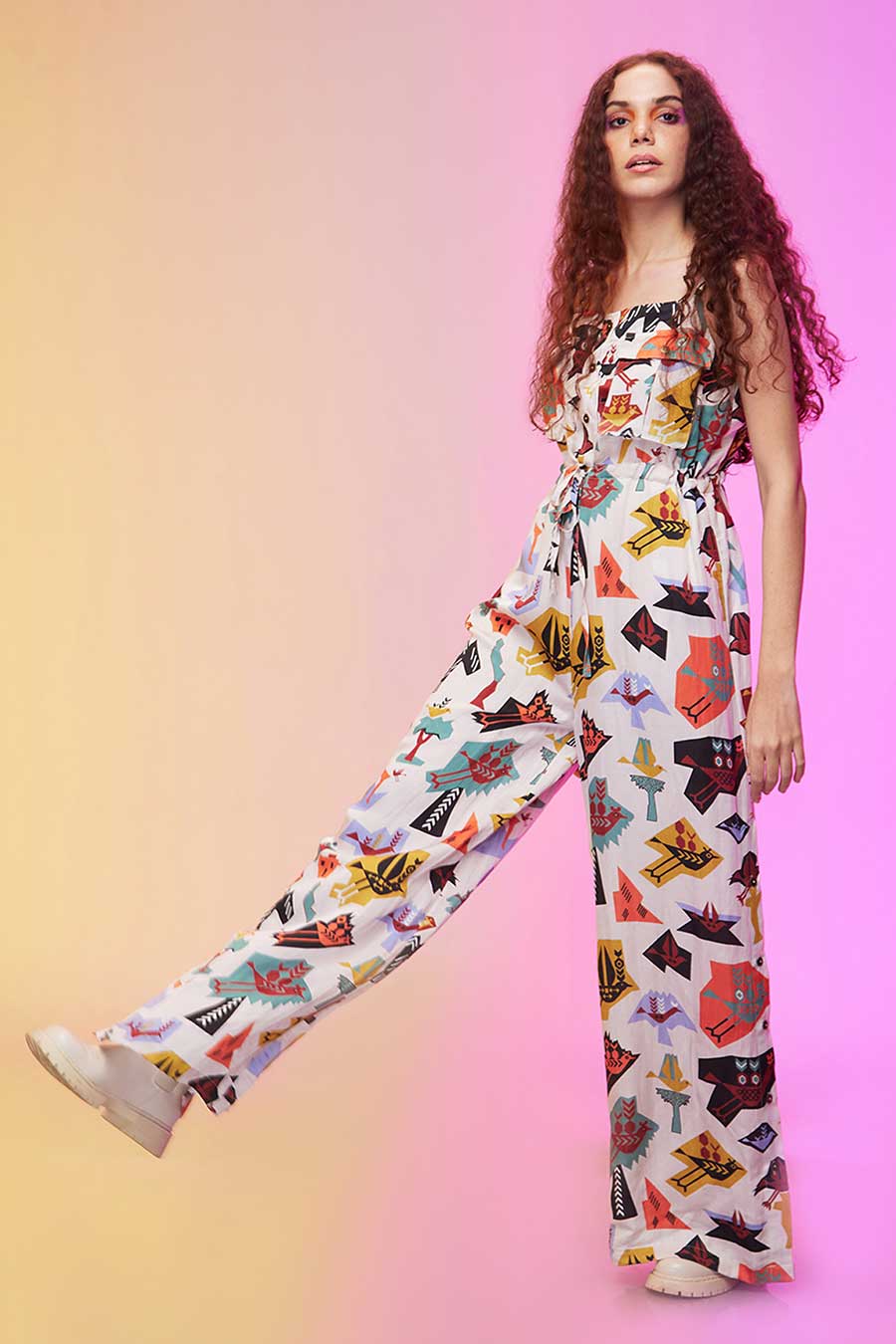 Multicolour Abstract Print Jumpsuit