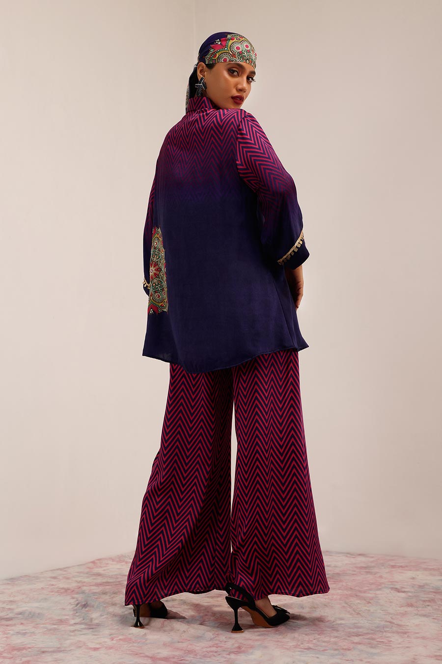 Indigo & Purple Kaashni Co-Ord Set