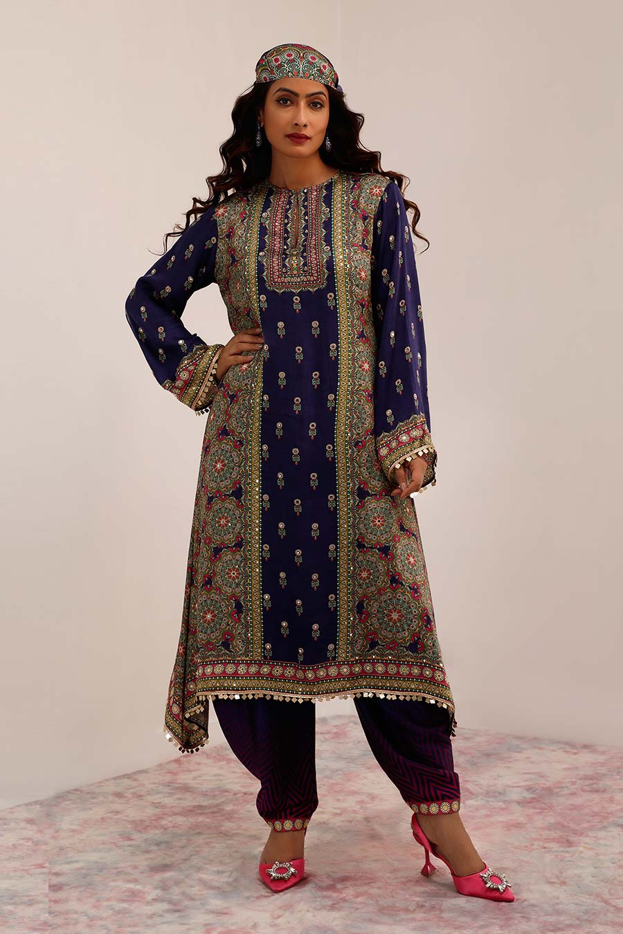 Indigo Kaashni Kurta & Pant Set
