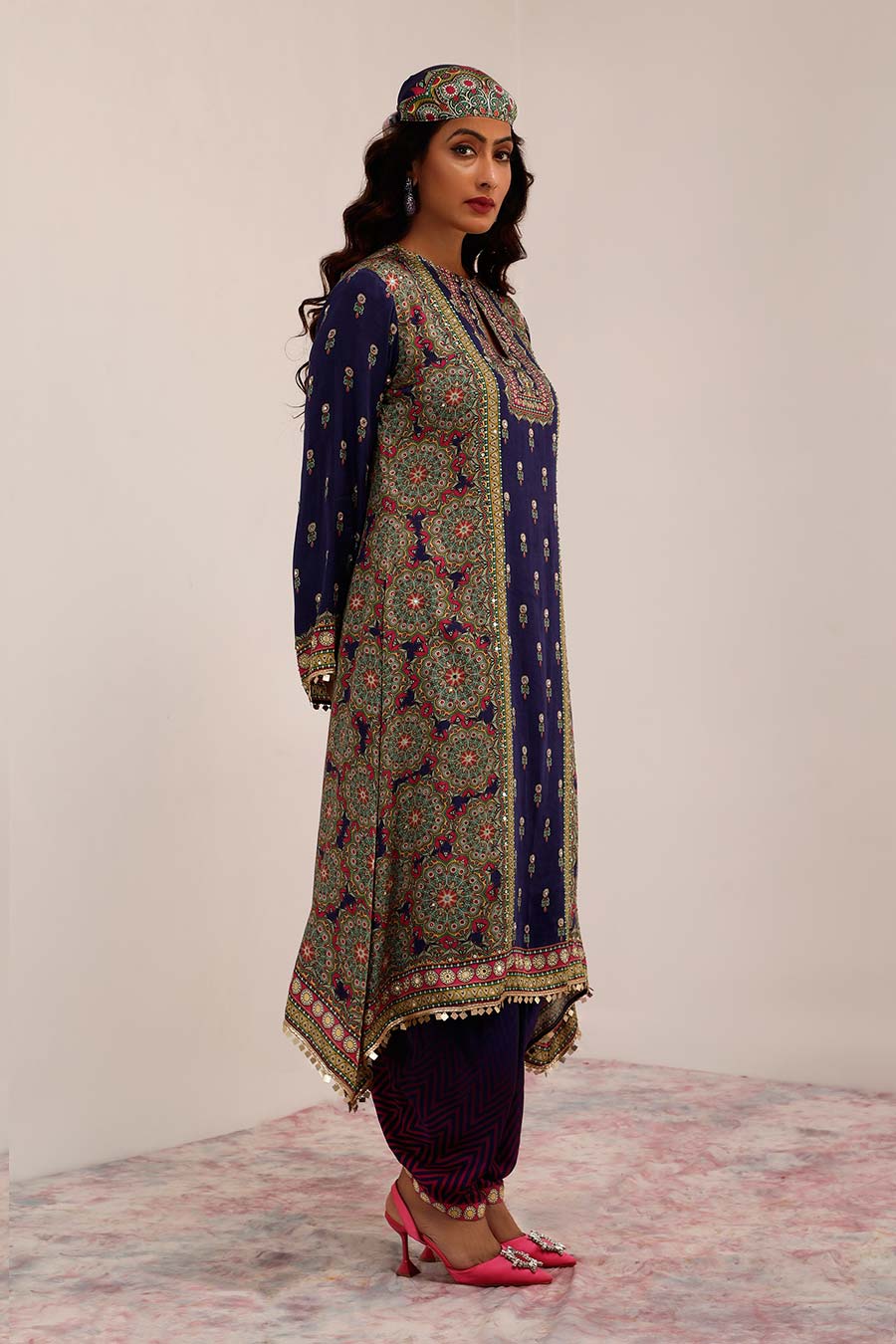 Indigo Kaashni Kurta & Pant Set