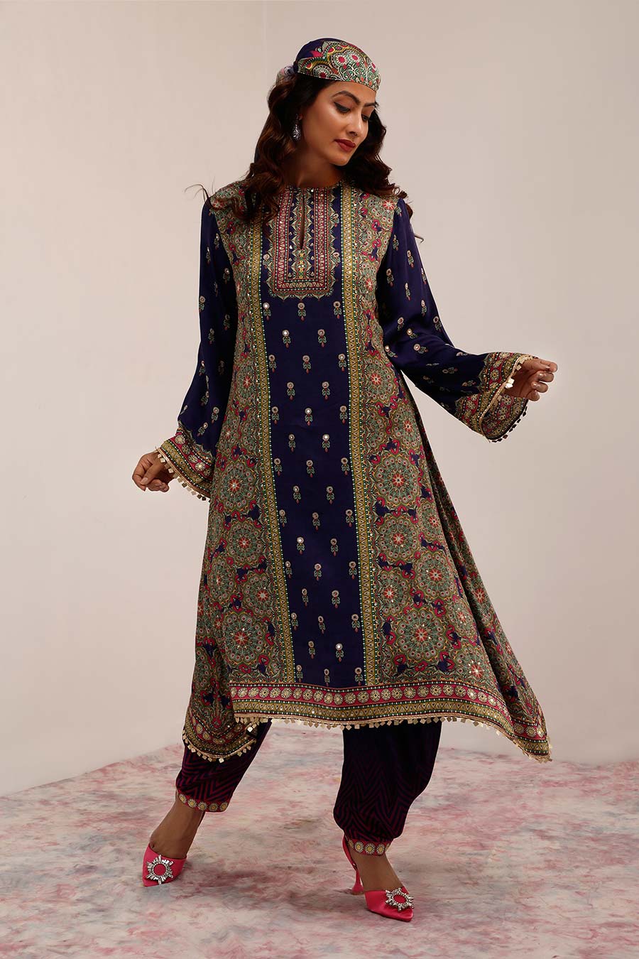 Indigo Kaashni Kurta & Pant Set