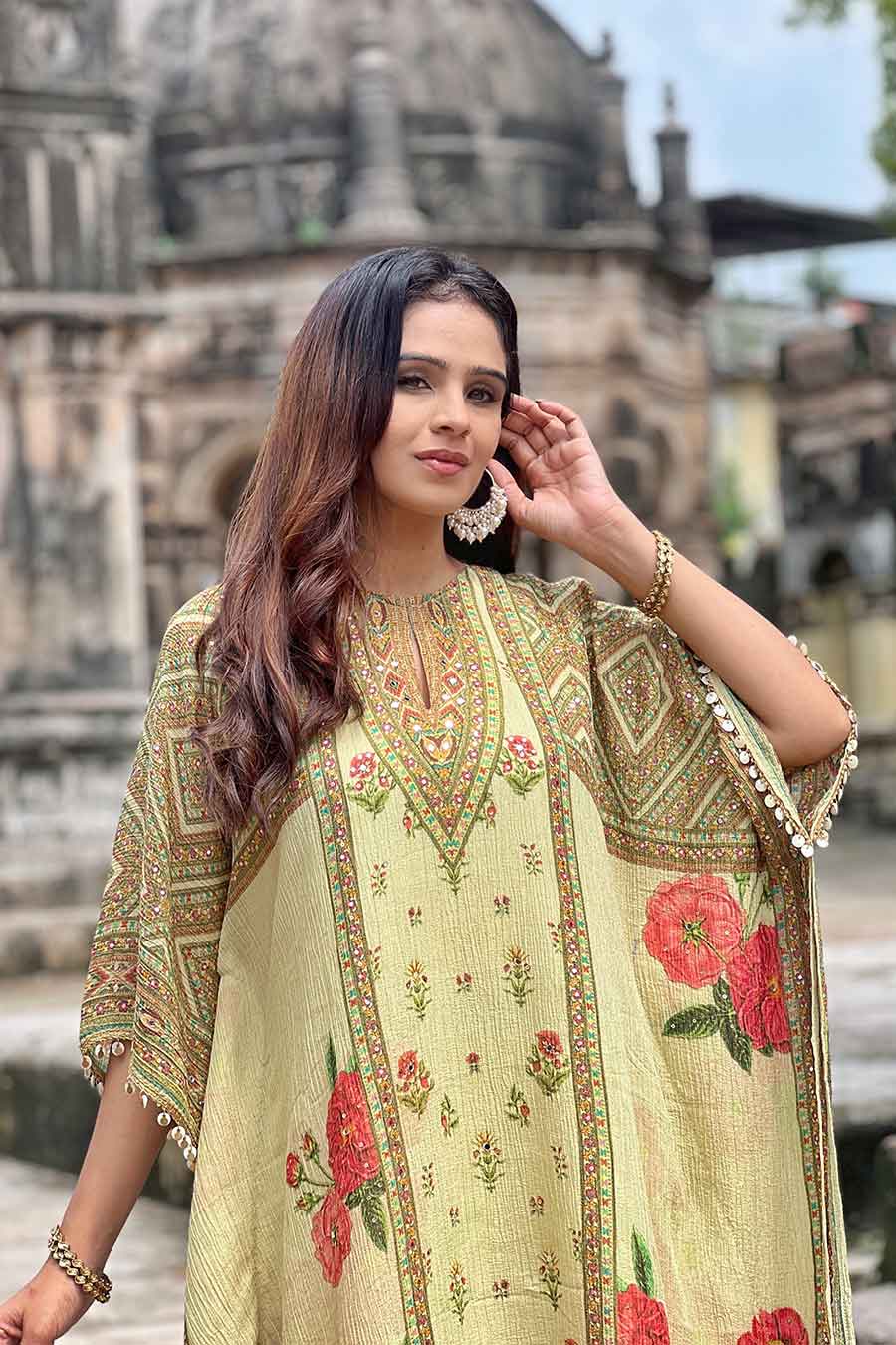 Ivory Khwaab Embellished Kaftan & Gharara Set