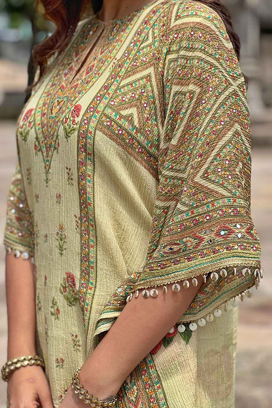 Ivory Khwaab Embellished Kaftan & Gharara Set