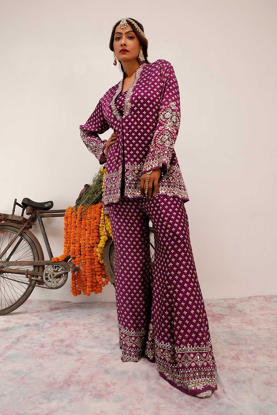 Purple Son Chidhaiya Blazer Co-Ord Set