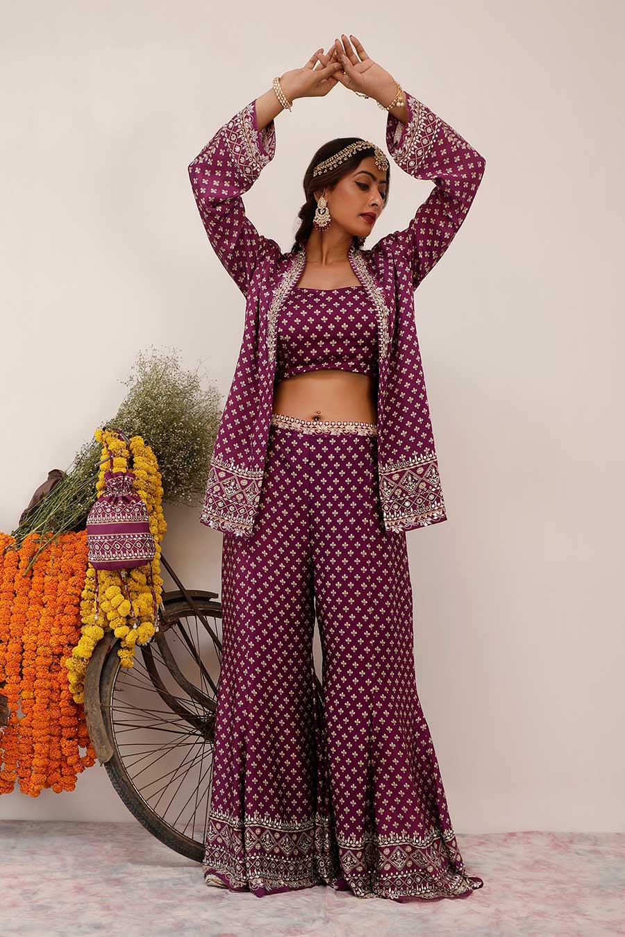 Purple Son Chidhaiya Blazer Co-Ord Set