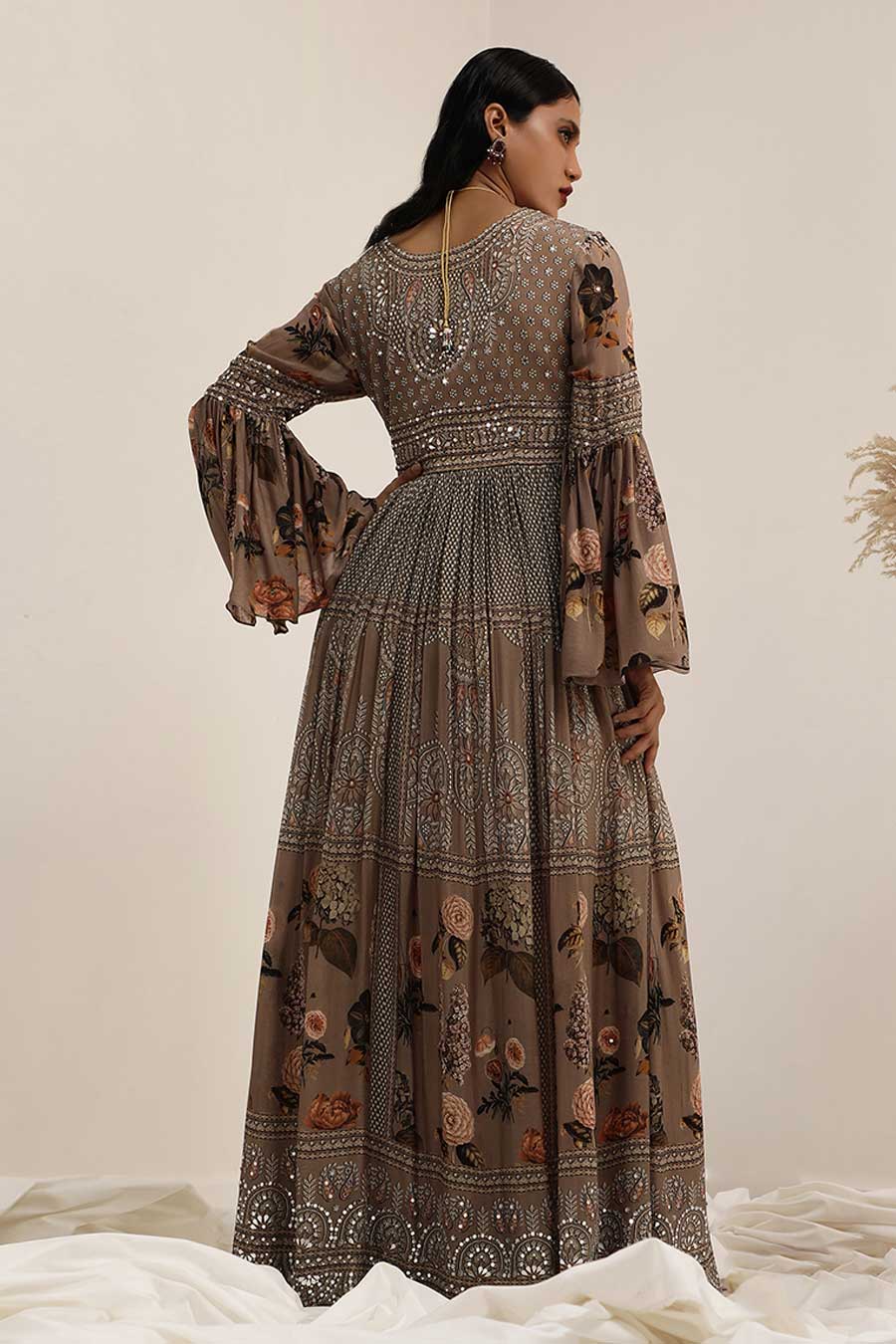 Judge Grey Aaina Embellished Anarkali
