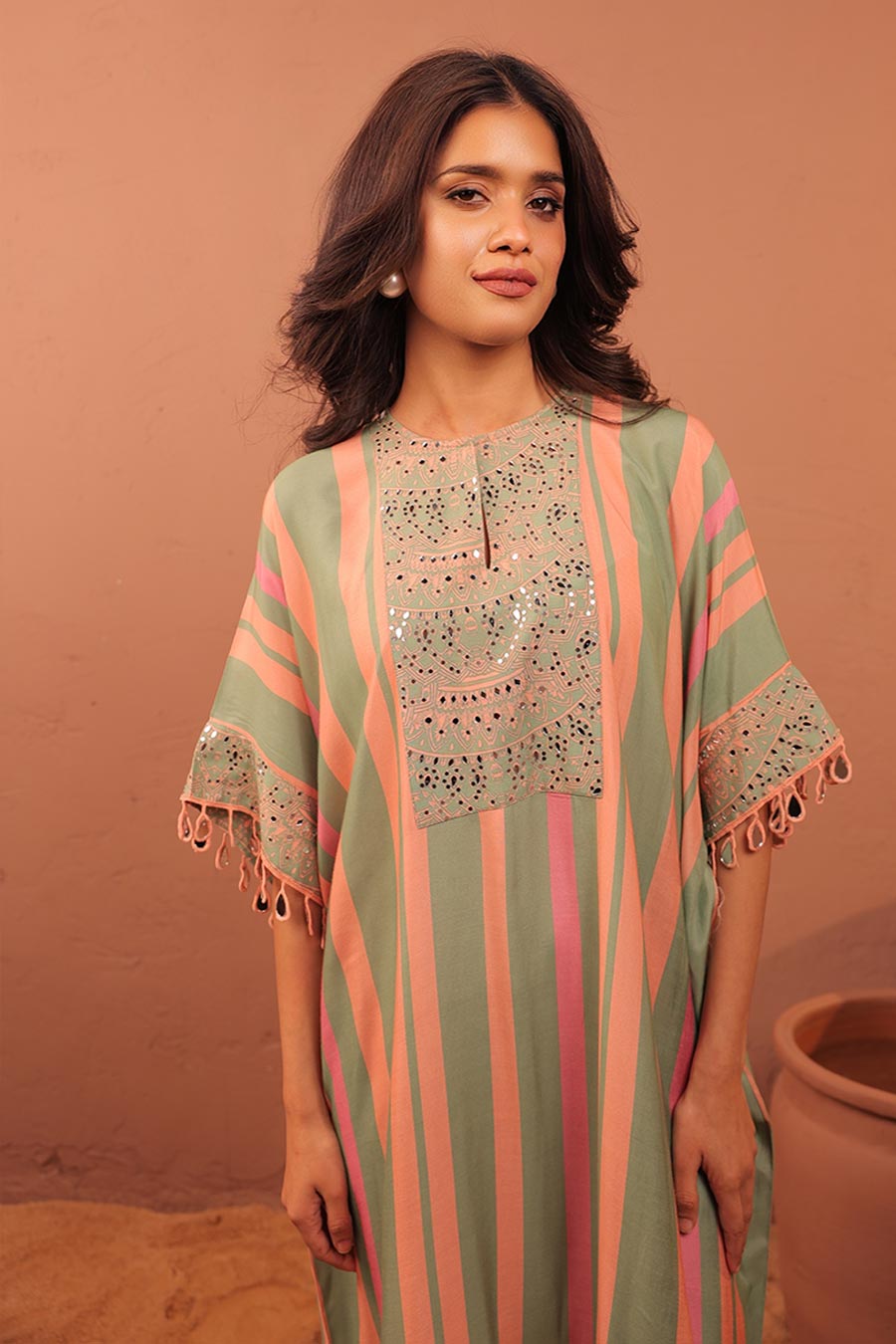 Multicolour Cassata Printed Kaftan & Pant Set