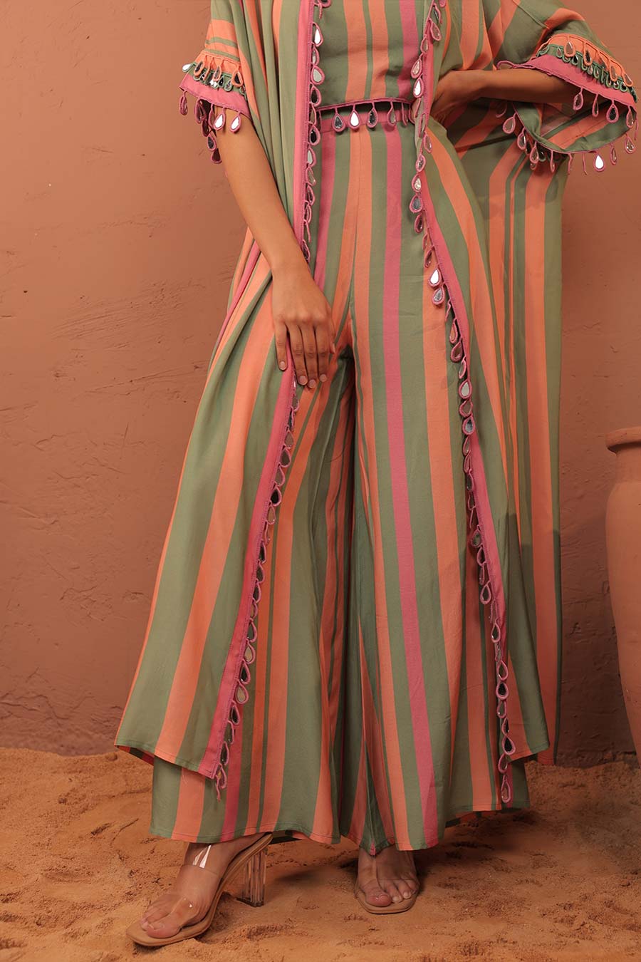 Multicolour Cassata Printed Shrug Co-Ord Set