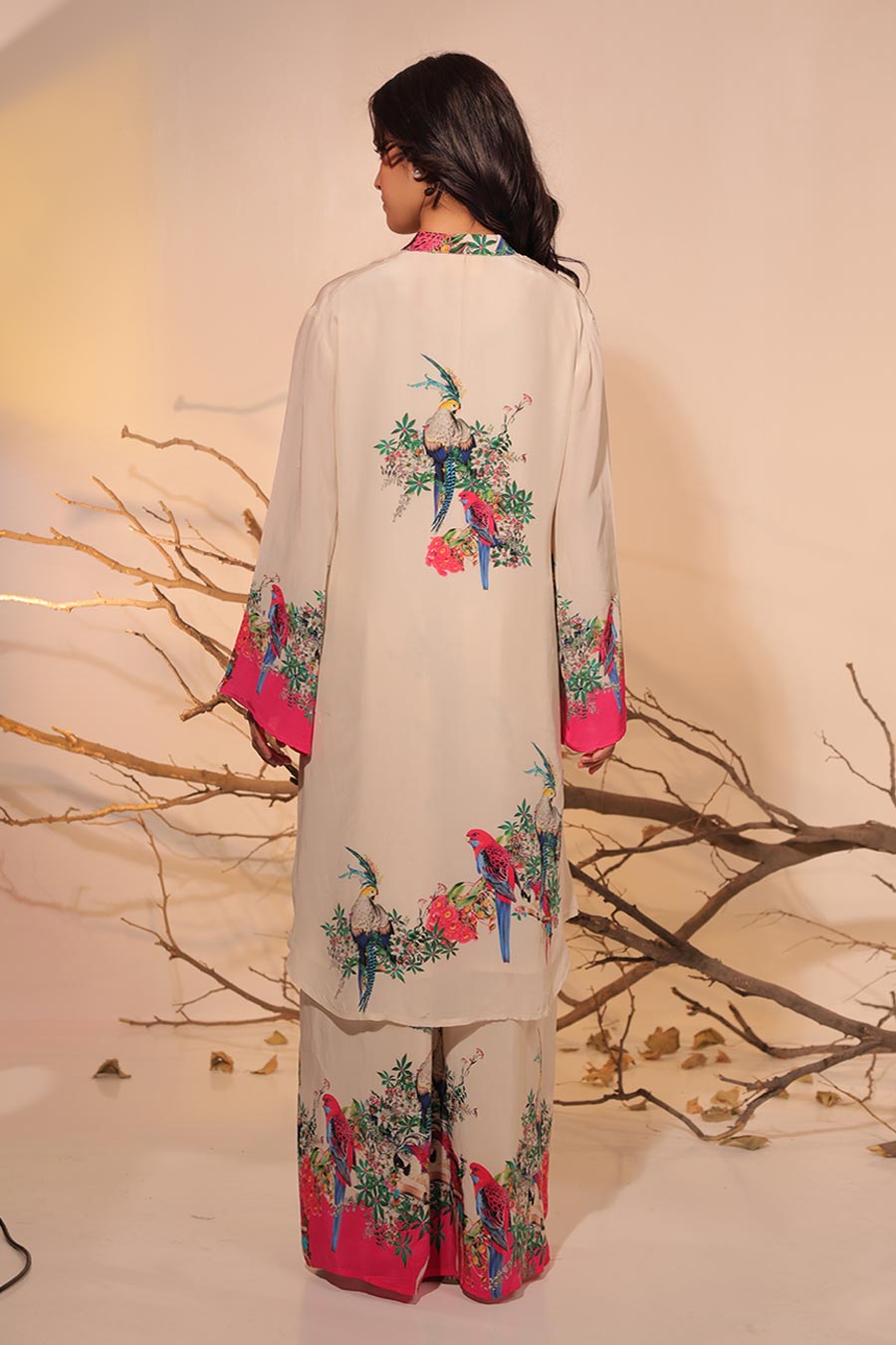 Off-White Parinda Printed Tunic Set