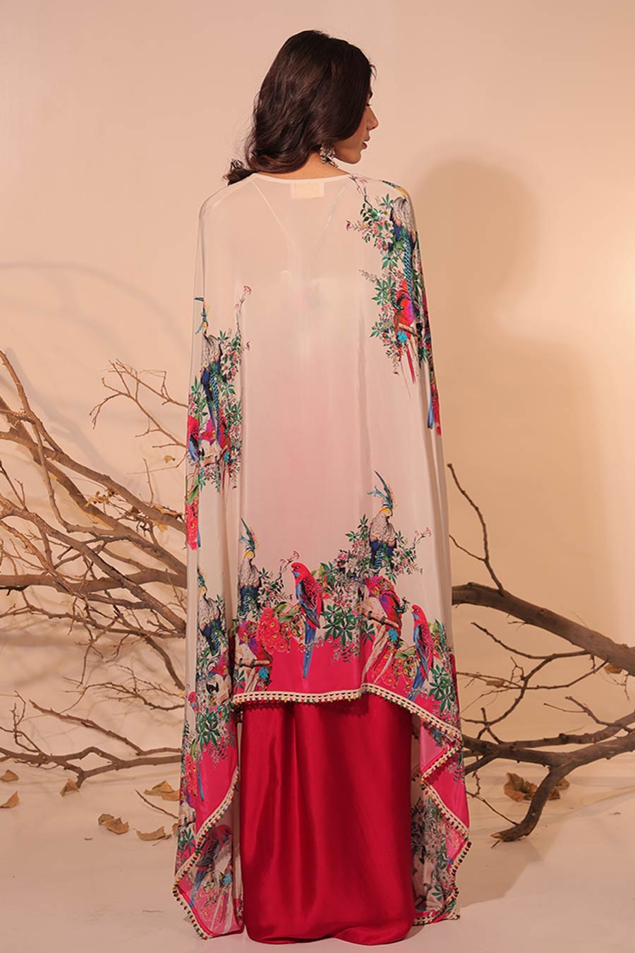 Off-White Parinda Printed Cape Set