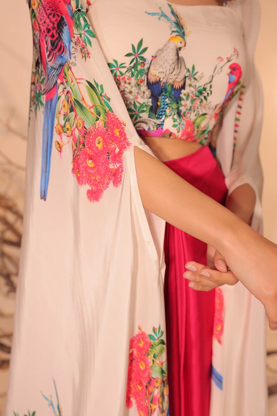Off-White Parinda Printed Cape Set