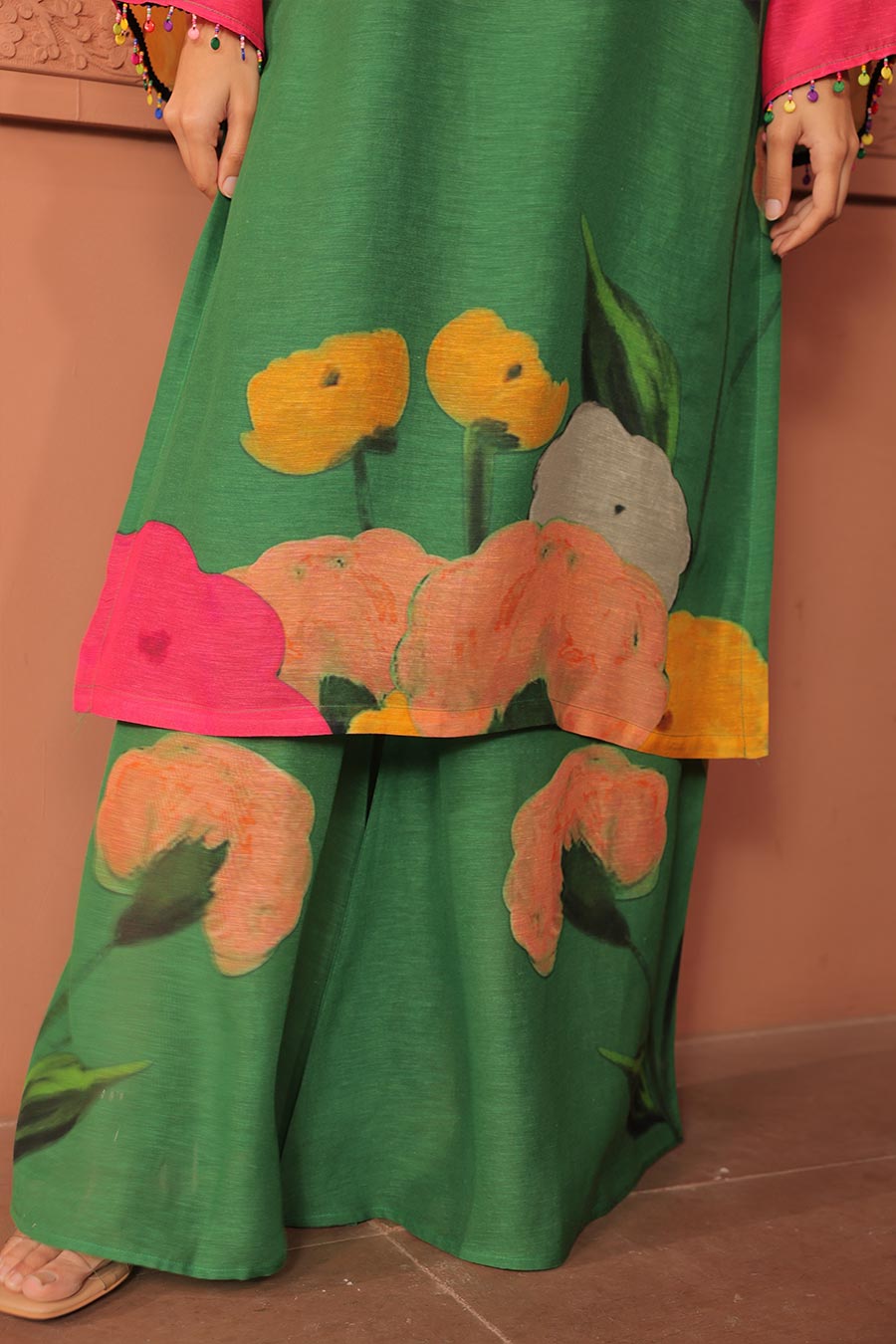 Green Pankhudi Printed Kurta & Pant Set