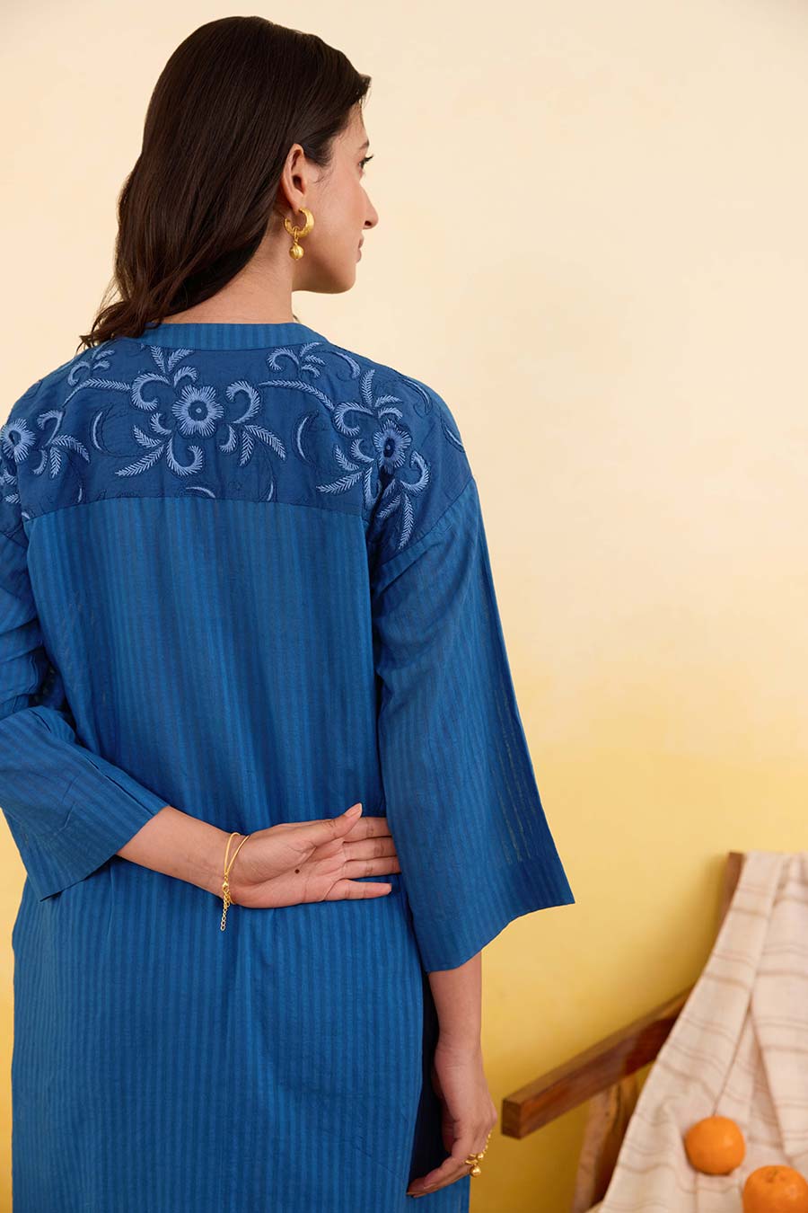 Blueberry Bloom Embroidered Co-Ord Set