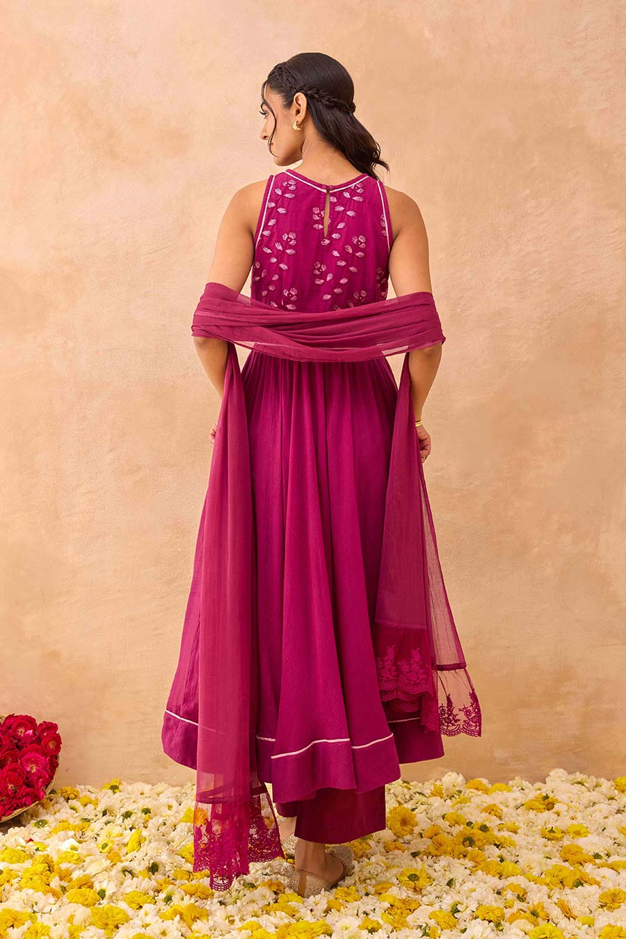 Magenta Berry Bash Embroidered Kurta Set