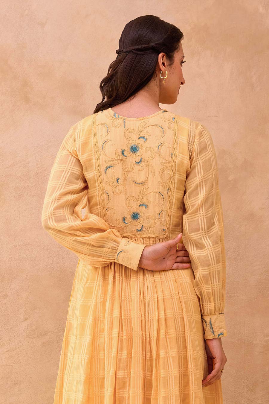 Marigold Bloom Embroidered Dress