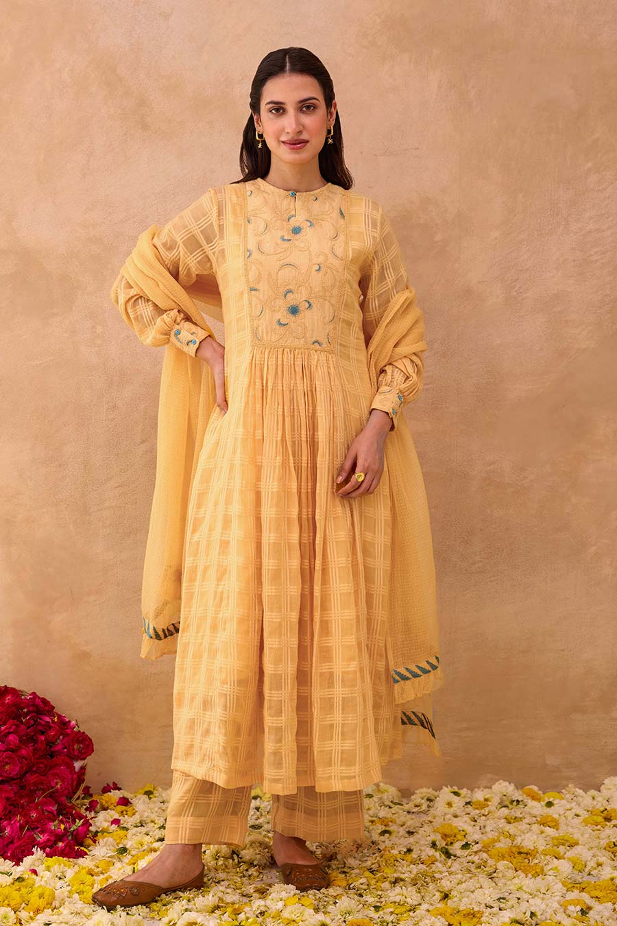 Marigold Muse Embroidered Kurta Set