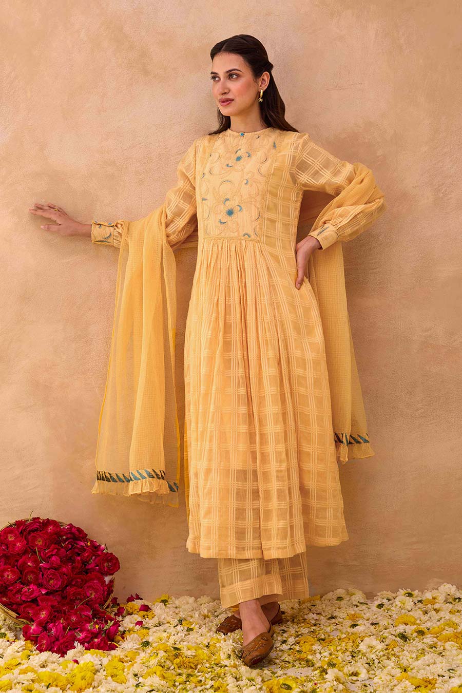Marigold Muse Embroidered Kurta Set