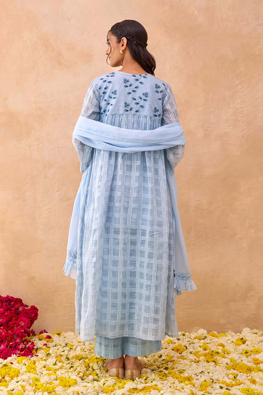 Blue Morning Mist Embroidered Kurta Set